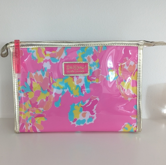 Lilly Pulitzer For Estee Lauder Large Floral Makeup Bag BRAND NEW - Picture 1 of 7